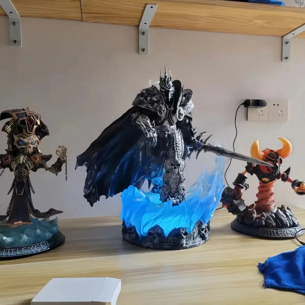World Of Warcraft Figure Lich King Figures Arthas Menethil Figurine Pvc Gk Statue Model Doll Collection Room Decoration Toy Gift