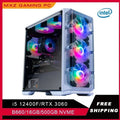 Направи си сам компютър за игри I5 12400F видеокарта RTX2060S/3060 16GB 500GBNVME компютър за игри, пълен комплект за персонализиране на компютър