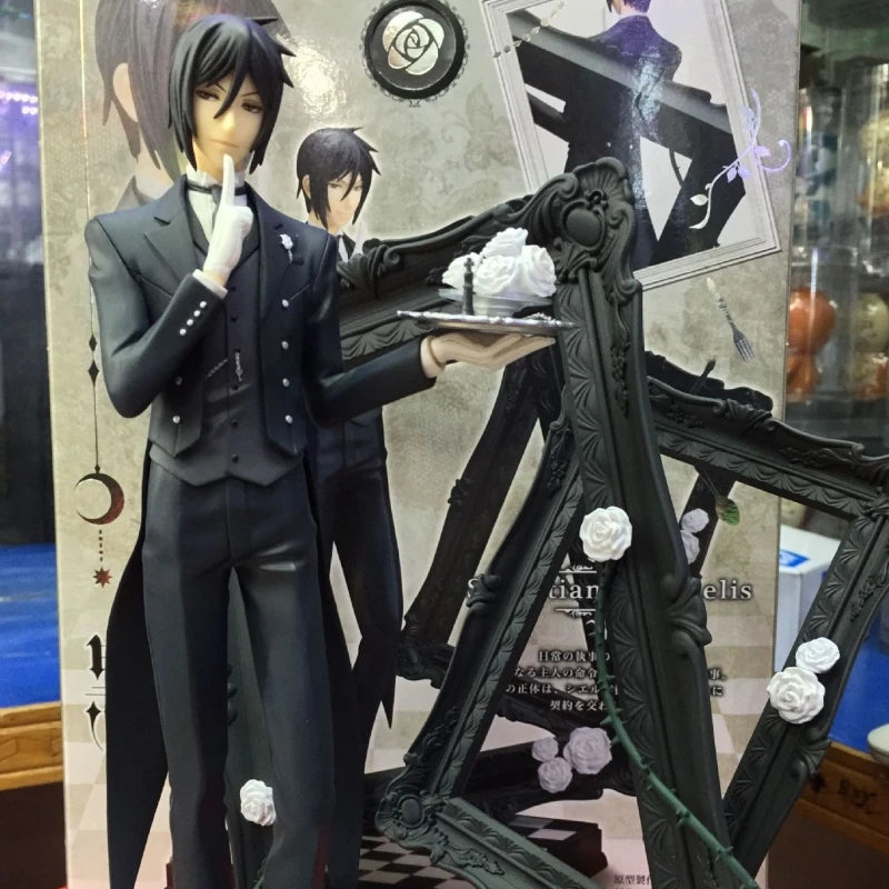 Black Butler Ciel Phantomhive Sebastian Michaelis Anime Figure Model Statue Boys Collection Desktop Decoration Ornament Toy Gift