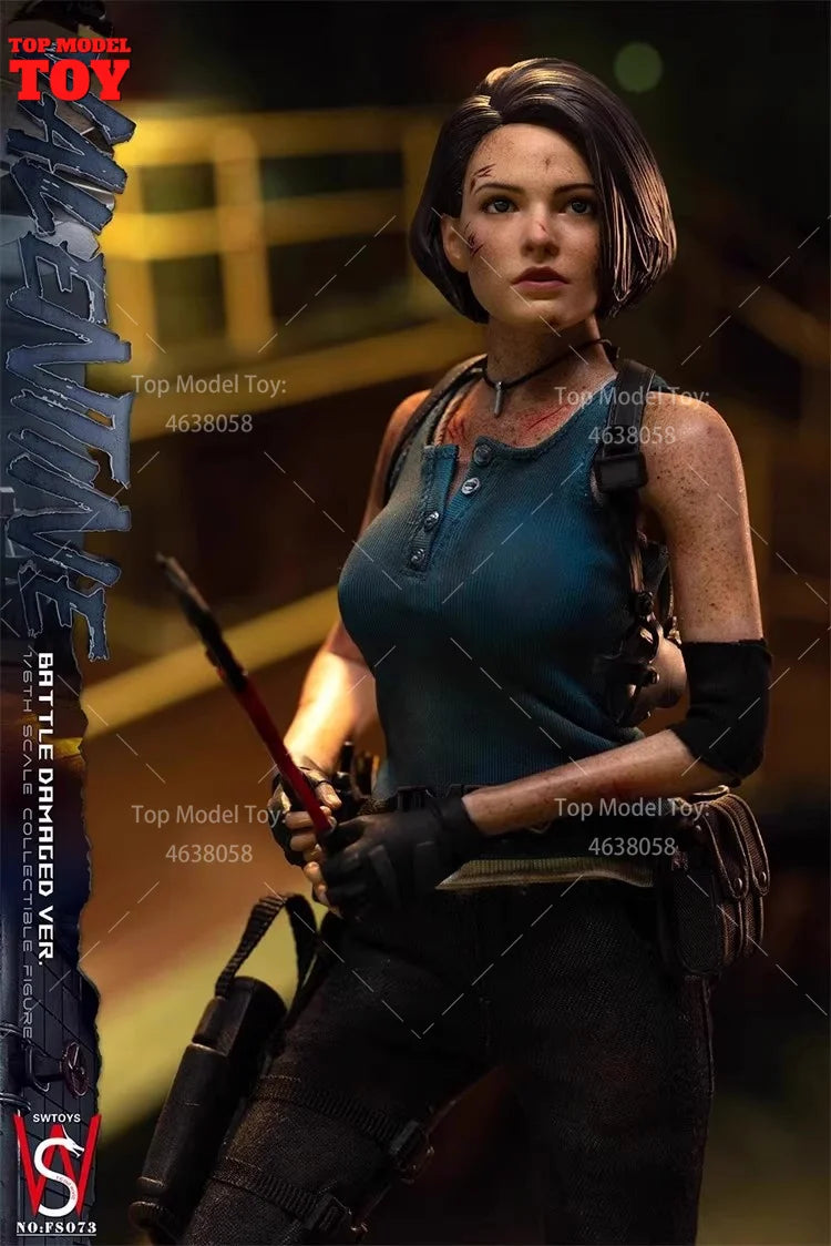 SWTOYS FS072 FS073 1/6 Normal Damaged Action Figure Dolls with Movable Eyes Head Sculpt Model 12'' FemaleSoldier for Collectible