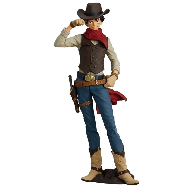 18-20 см Аниме Фигурка One Piece Monkey D Luffy Cowboy Luffy Nami PVC екшън фигурка Колекция Модел Кукла Детска играчка Подарък Статуя