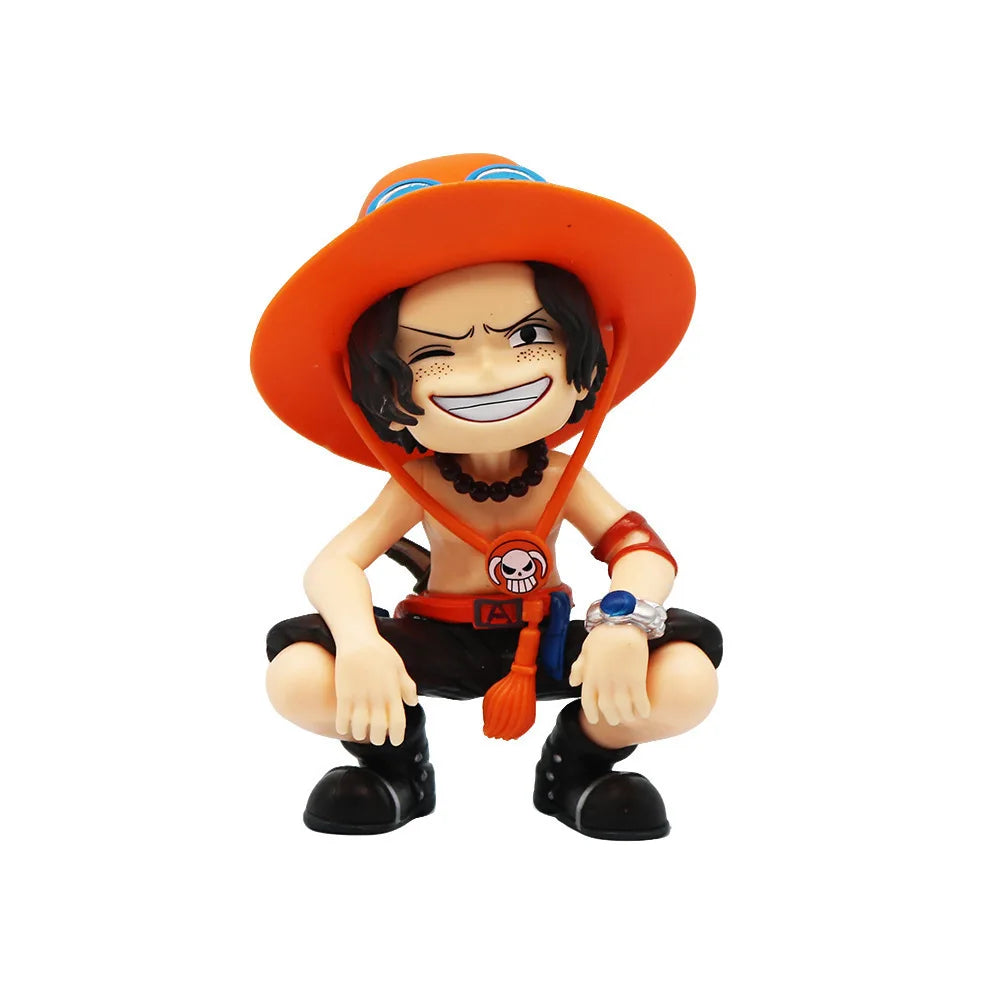 One Piece Anime Figure Doll Portgas D Ace Yamato Q Version Model Decor Peripheral Ornament Children Charm Birthday Gifts Toys