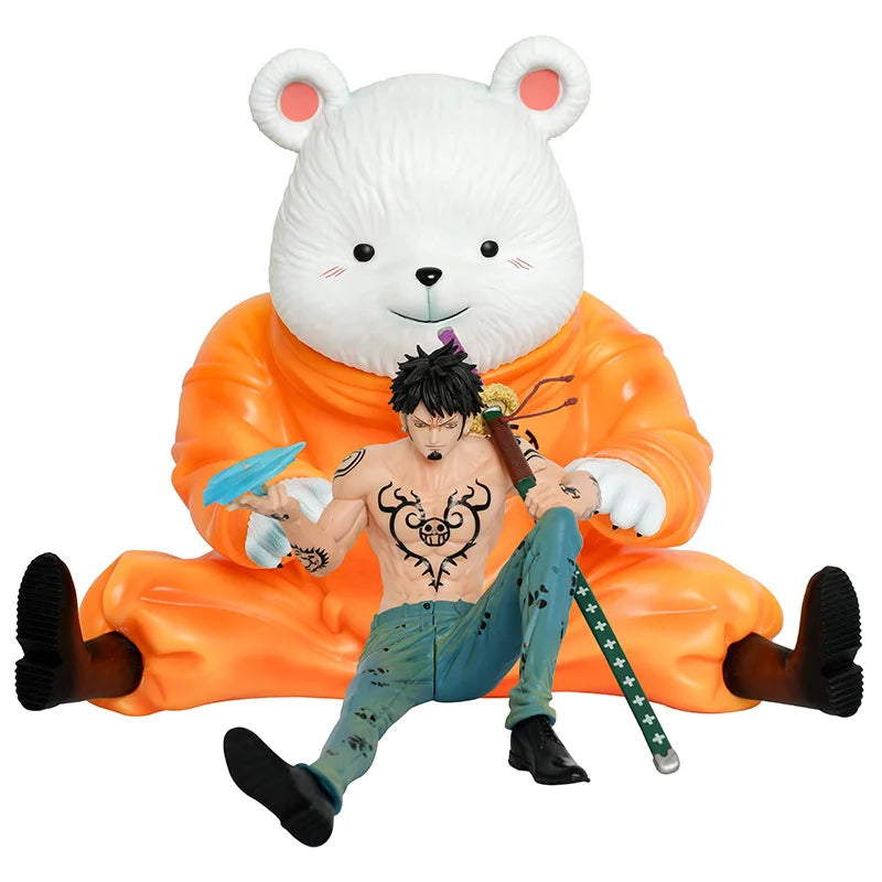 One Piece Anime Figurine Sitting Posture Trafalgar Law Operation Room Action Figures Pvc Model Collection Decoration Toys Gift