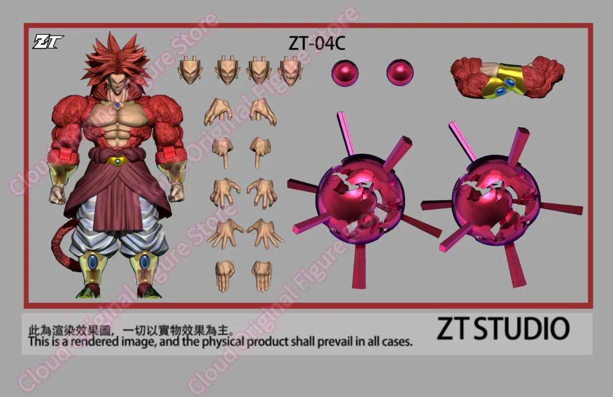 Pre-Sale ZT Studio Dragon Ball SSj4 Broly Normal and Battle Damaged Version Super Special Effects Movable Figure Toys Hobby