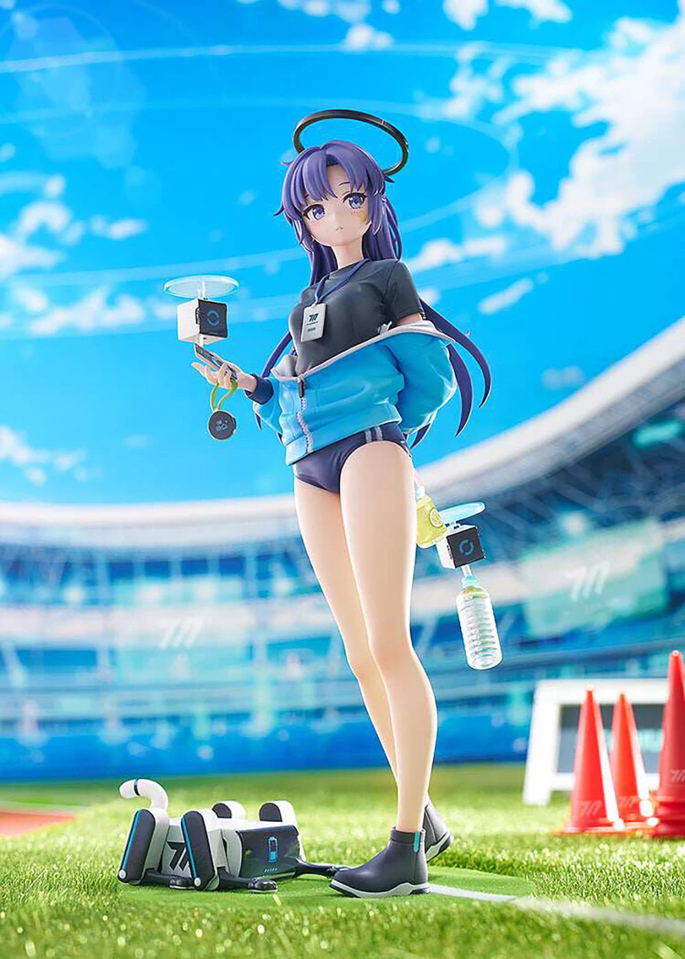 Good Smile Max Factory Blue Archive Hayase Yuuka Gym Uniform 1/7 240mm Anime Figure Artificial Grass Base Collectible Statue