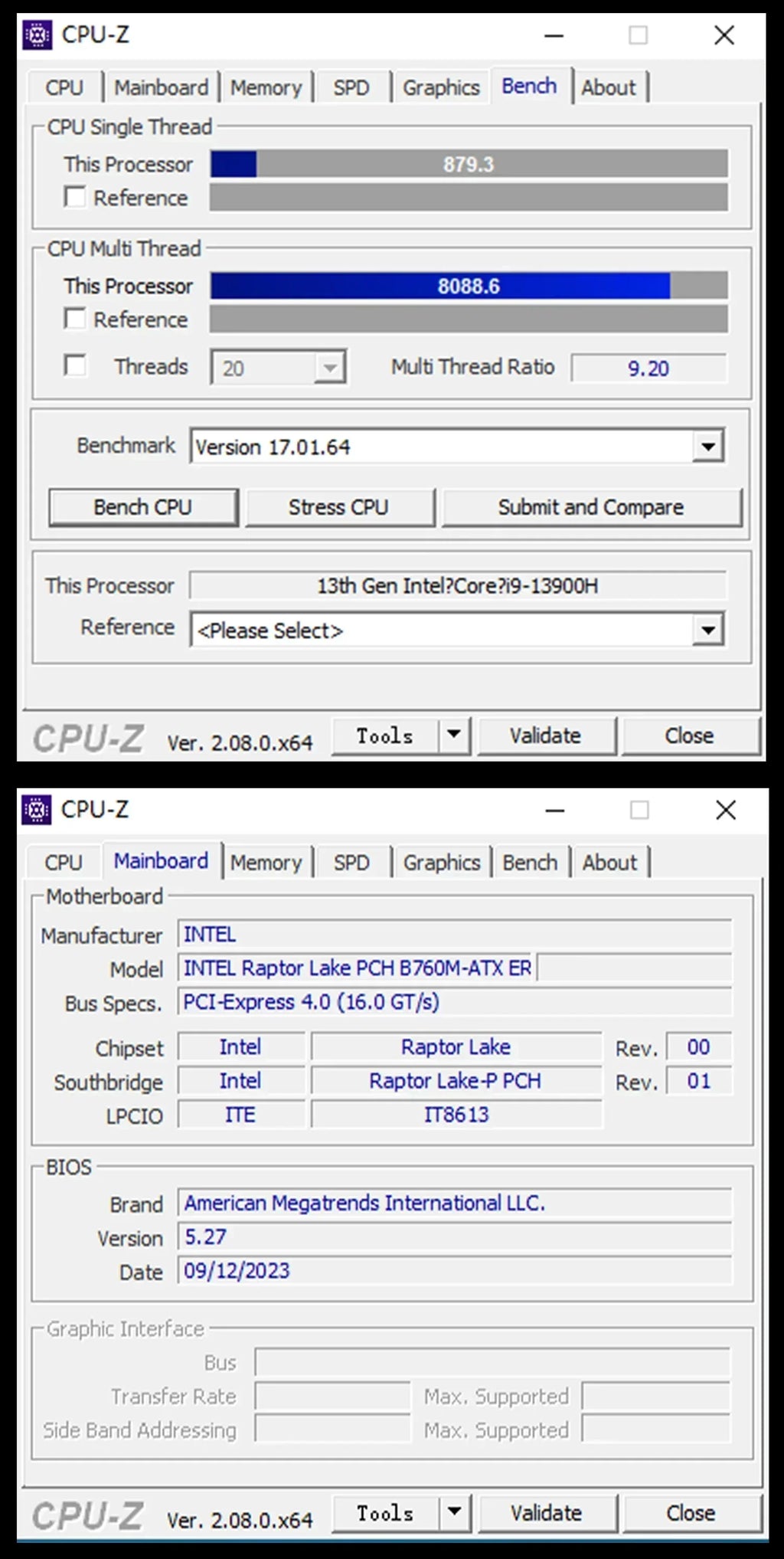 ERYING DIY-Motherboard mit Onboard-Core-CPU-Interpose-Kit i9 13900H i9-13900H DDR4 Gaming-PC Desktop-Computer Montageset
