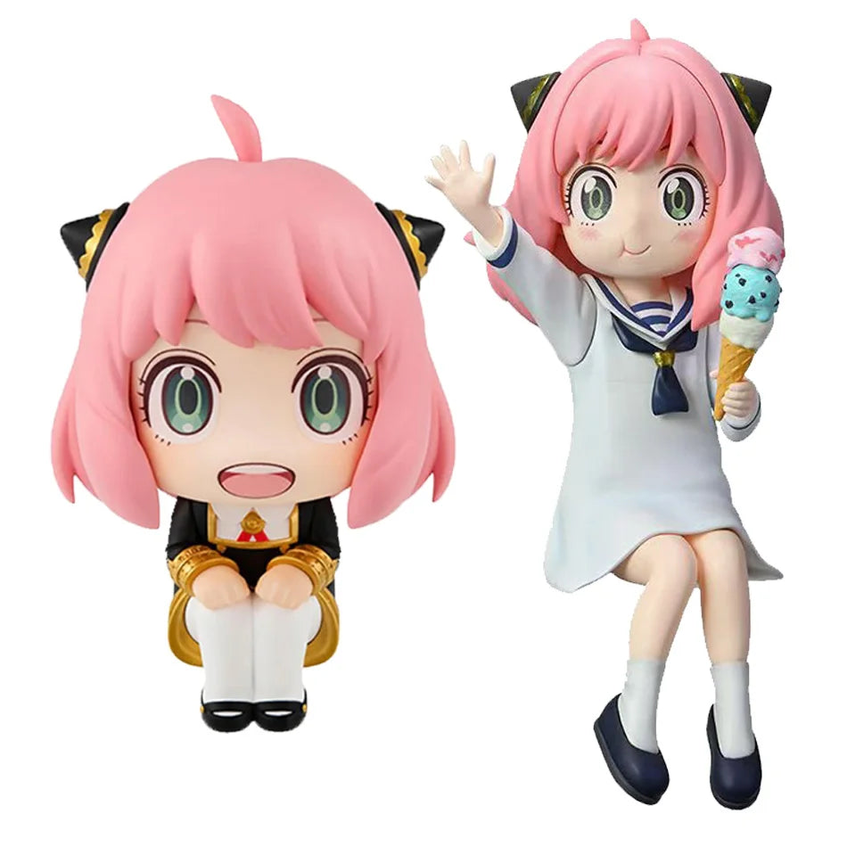Anya Forger Spy Family Anime PVC Figure - Cute Collectible Model Desk Decoration Toy Gift for Anime Fans