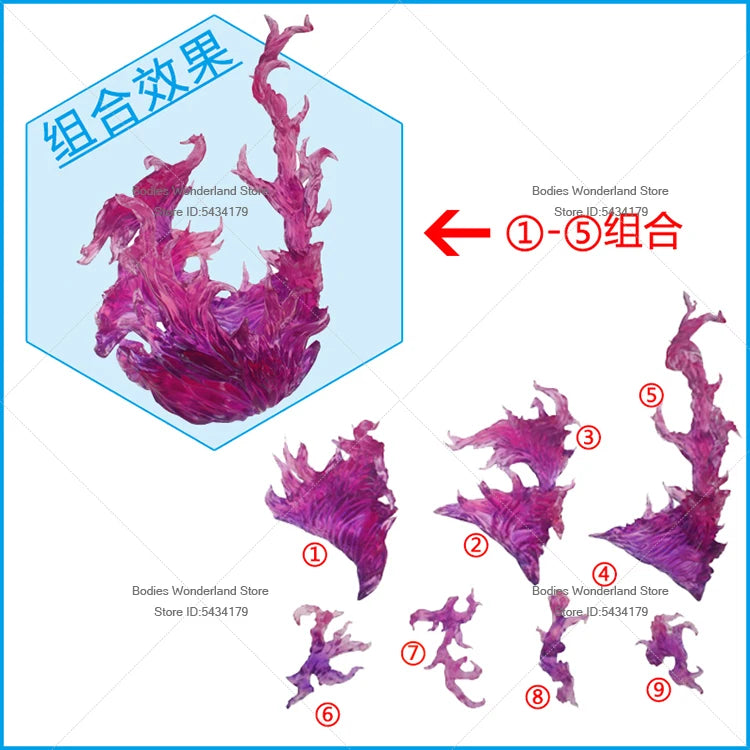In Stock 1/12 Scale Burning Flame Effects Ground Fissure Model Modeling Scene For 6inch DIY Anime Action Figure Doll Body
