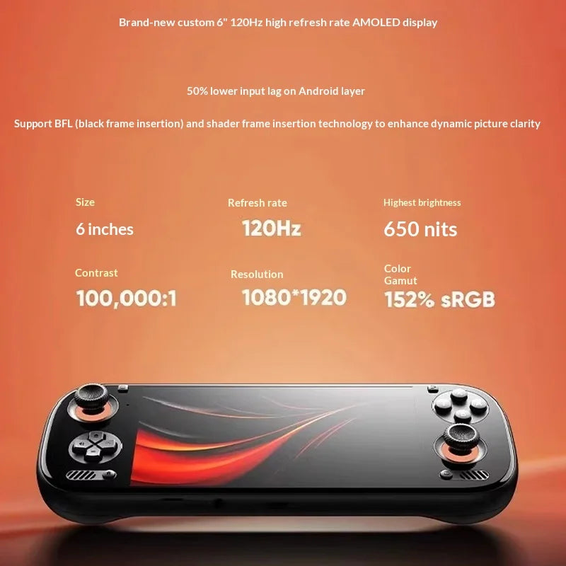 For AYN Odin3 6inch 1080p 120Hz AMOLED Android15 Handheld Game Console 8000mAh 60W Fast Charging Bluetooth 6.0 Gamepad Gifts