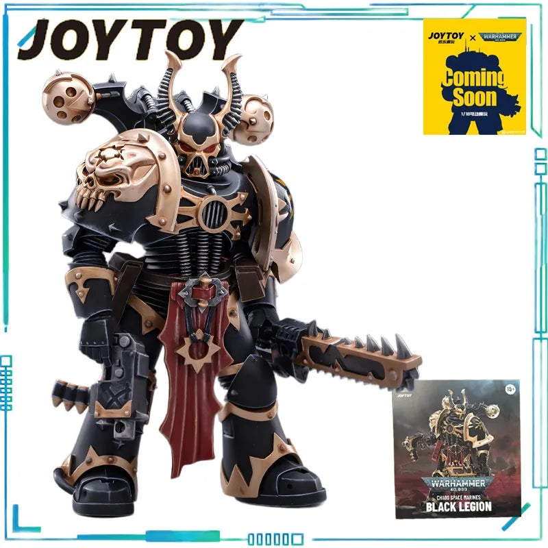 JOYTOY Genuine JOYTOY X Warhammer 40K Series Chaos Interstellar Warriors Black Legion Two Person Team 1/18 Movable Model Collect