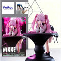 Licensed Anime Girl Noodle Stopper Collectible Statue White Twin Tail Red Long Hair PVC Mini Model Hobby Gift for Collectors
