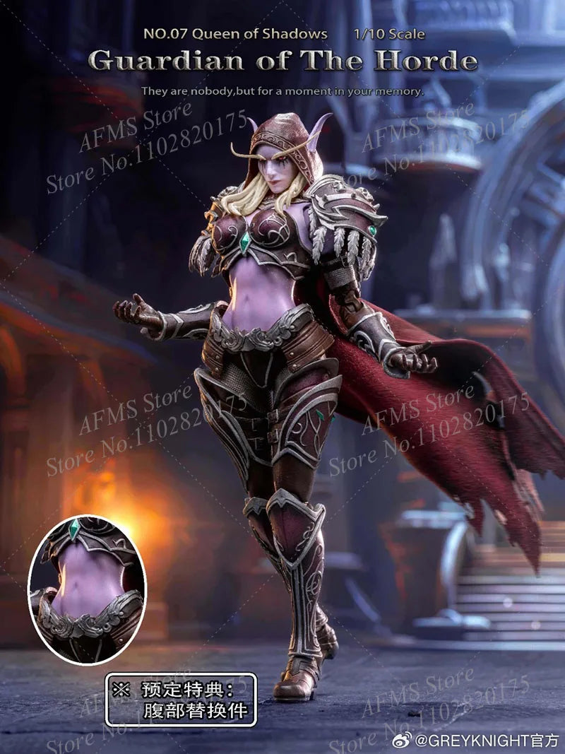 Grey Knight  1/10 Scale Collectibles Figure Orc Guardian Of The Horde No.O7 Queen Of Shadows 8Inch Women Soldier Action Figure