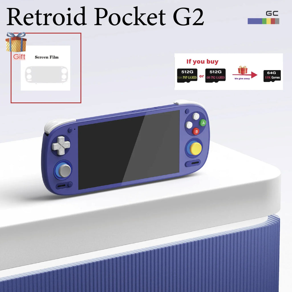 Retroid Pocket G2 Gen 2  RPG2 Retro Handheld Video Game Console Video Player 5.5 Inch AMOLED Adreno A22 Android 15 512G PSP PS2