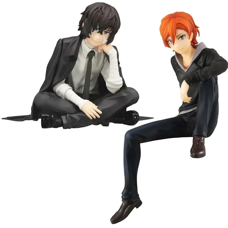 20cm Bungou Stray Dogs Nakahara Chuuya Anime Figure Dazai Osamu Action Figure Edogawa Rampo Figurine Collectible Model Doll Toys