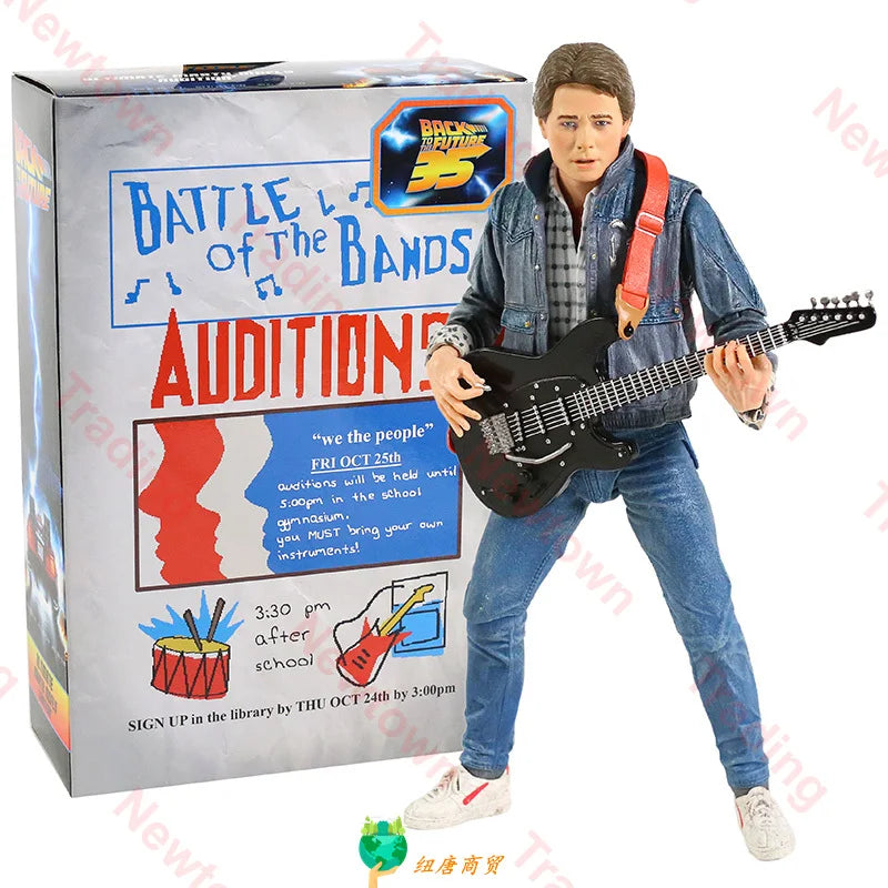 In Stock NECA Back To The Future Art McFly Doc Brown Biff Tannen PVC Action Figure Series Model Toy Christmas Gift