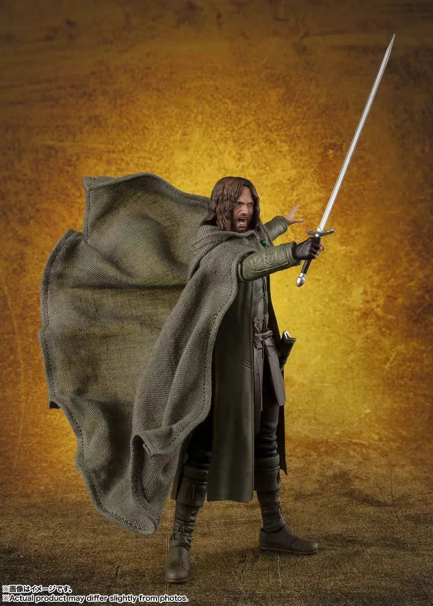 Bandai S.H.Figuarts Lord Of The Rings Action Figures Set Aragorn Frodo Baggins & Gollum Premium Collectible Model Toy Gift