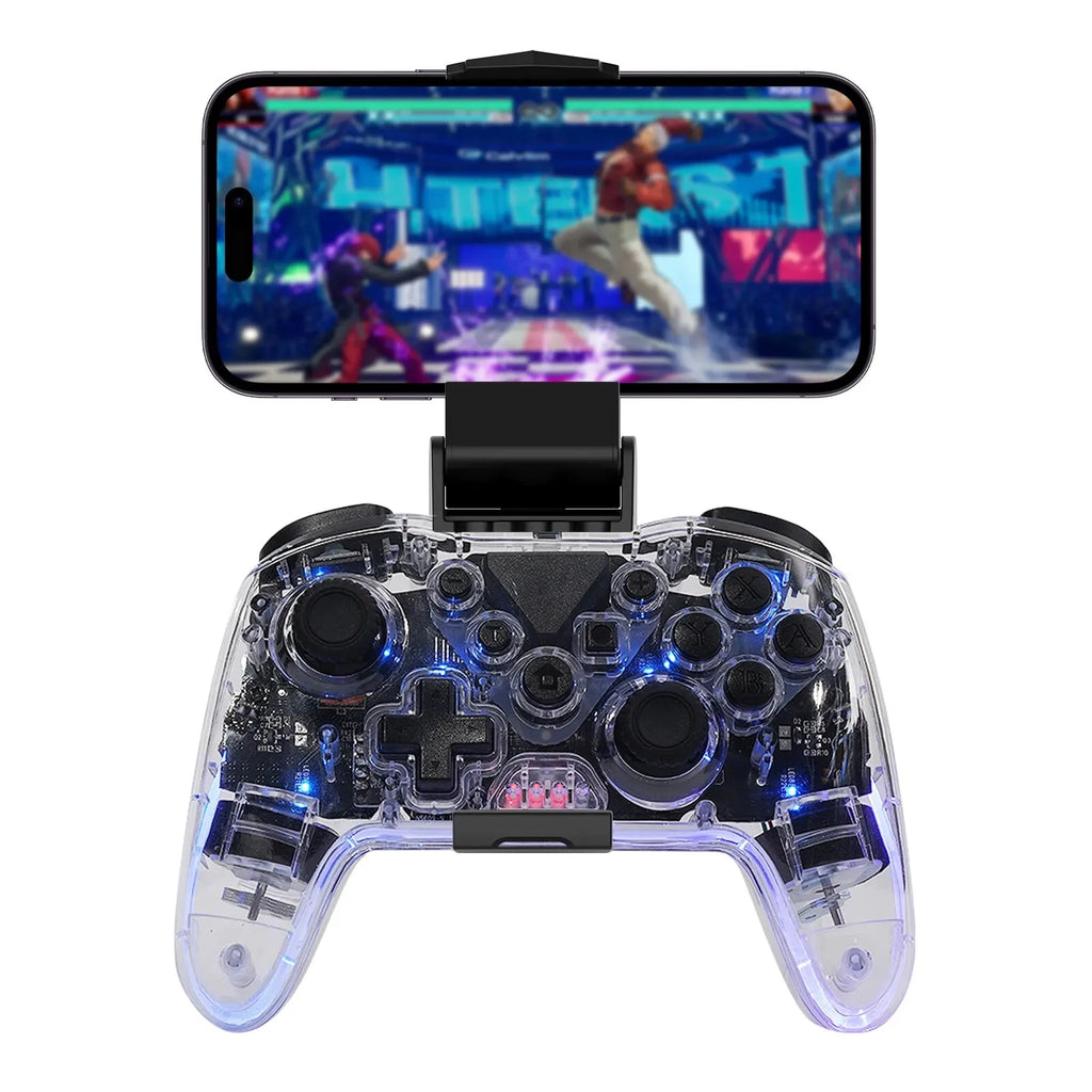 GAMINJA MG35 Wireless Gamepad RGB Light Bluetooth Controller For Nintendo Switch PS3 Smart Phone PC Joystick With Phone Holder