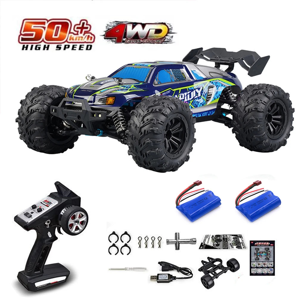 1:16 75KM/H or 50KM/H 4WD RC Car with LED Remote Control Cars High Speed Drift Monster Truck for Kids Vs Wltoys 144001 Toys