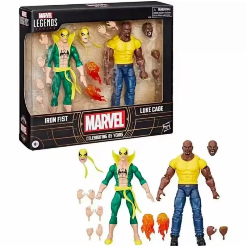 Original Hasbro Marvel Legends Series 85th Anniversary Iron Fist and Luke Cage Anime Figure Model Toys Collection