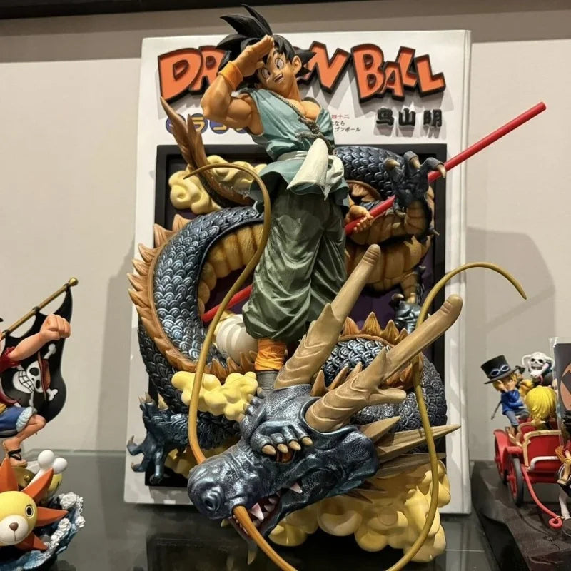 Amime Dragon Ball Z Gk 3D-Comic-Bücher Son Goku reitet Shenron Figur PVC-Actionfigur Modell Statue Sammlung Kinderspielzeug