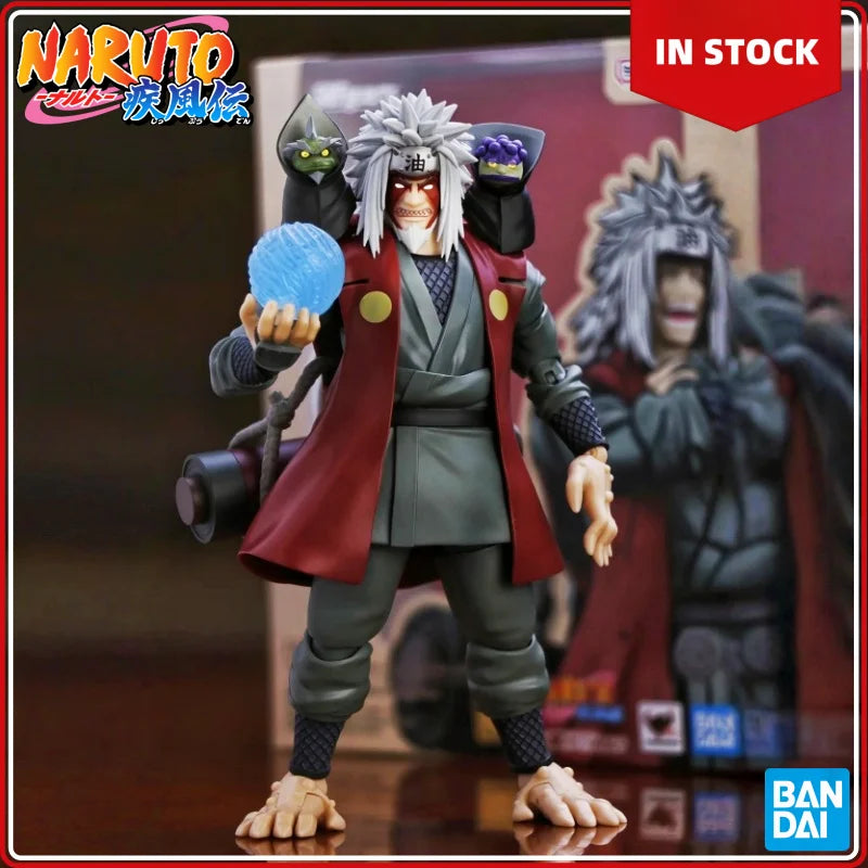 Bandai S.H.Figuarts Jiraiya Naruto Shippuden Action Figure Anime Merch Collection Decoration Goods Movable PVC Model Toys Gift