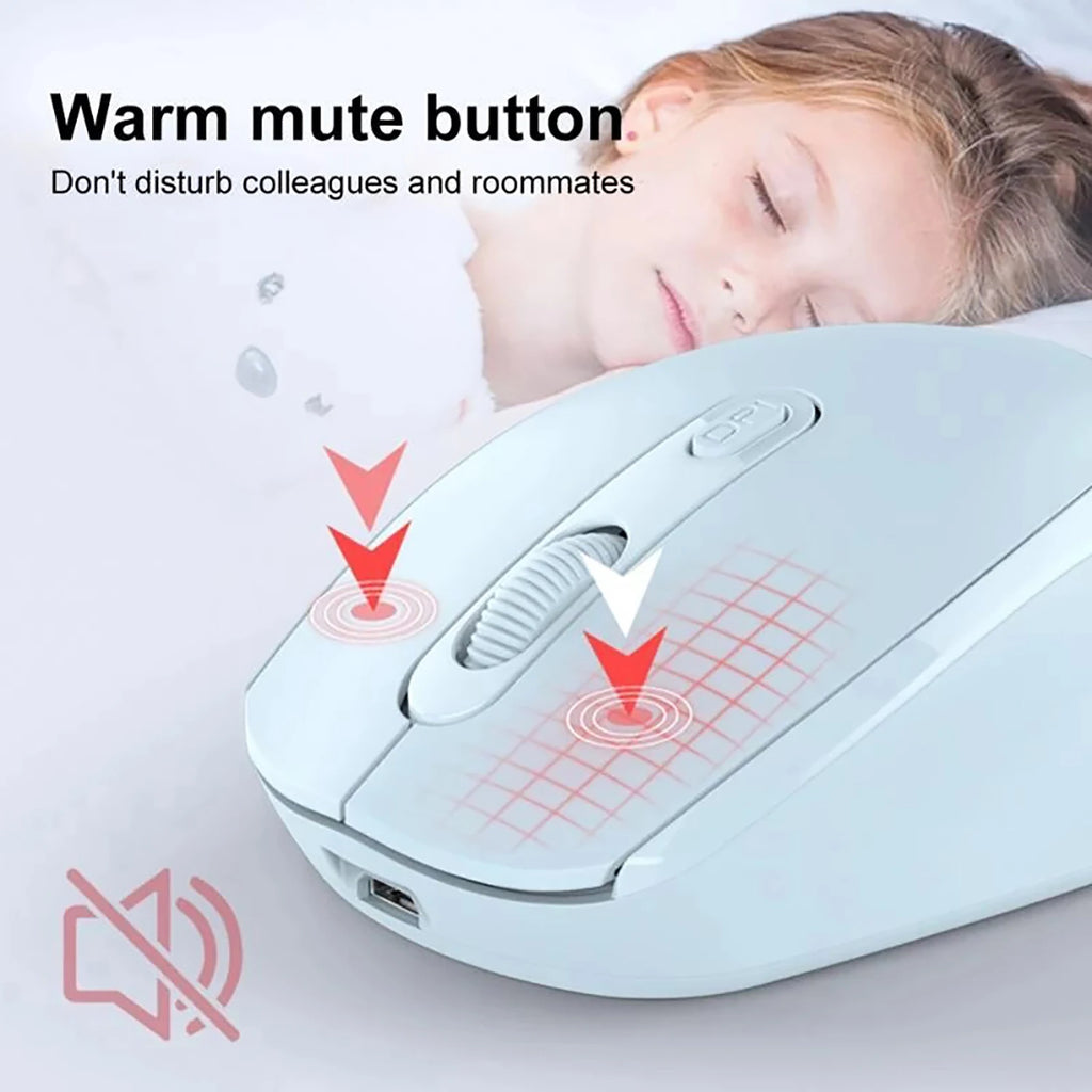 Kabellose, leise Maus, geeignet für E-Sport-Spiele im Geschäftsbüro, Bluetooth 5.2, 2.4G, Dual-Modus-Mäuse, ergonomische, wiederaufladbare Maus