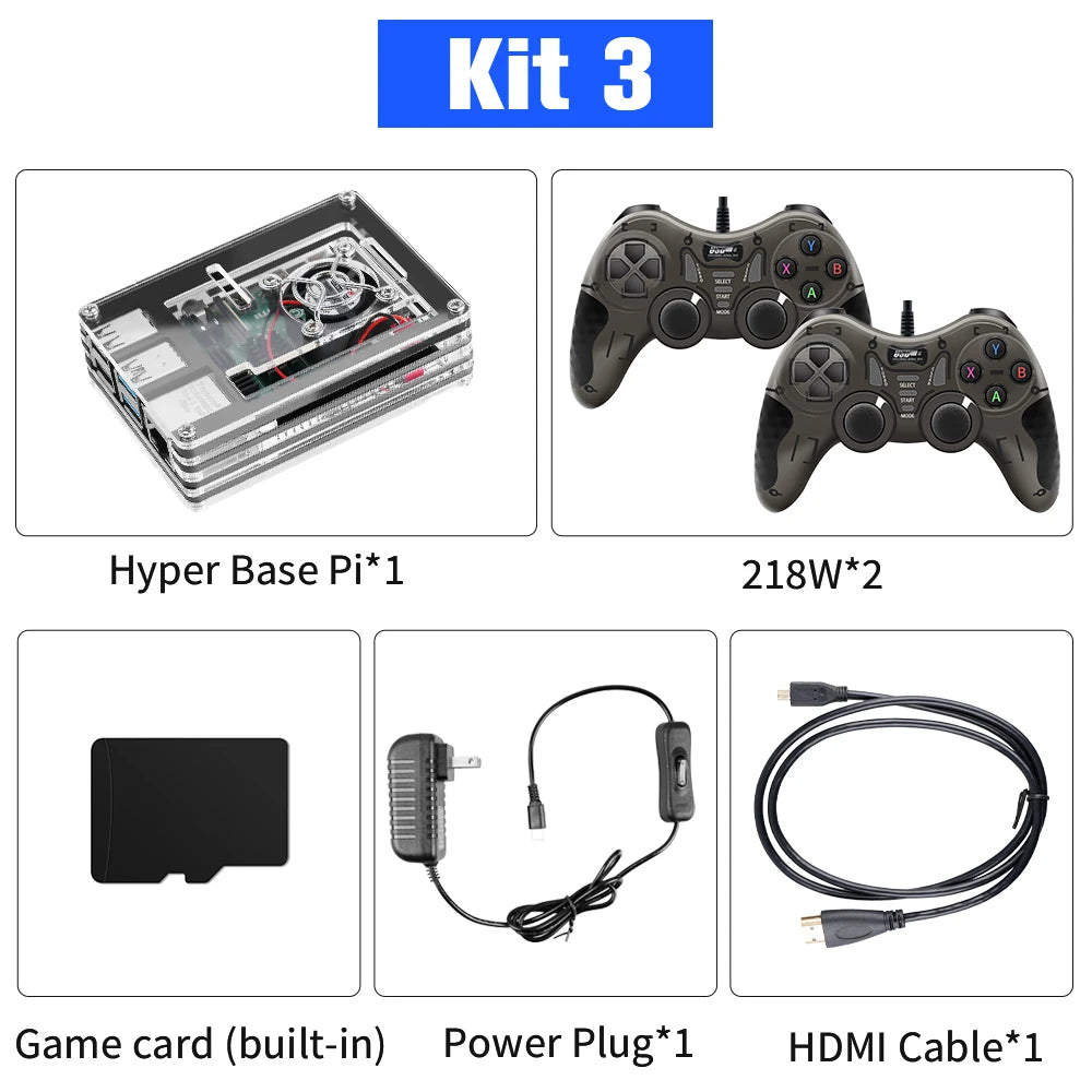 Raspberry Pi 4B Retro Game Console/Mini PC With 90000+ Games For PS1/PSP/Sega Saturn/NES/SNES/MAME/3DO/NDS Portable Game Player