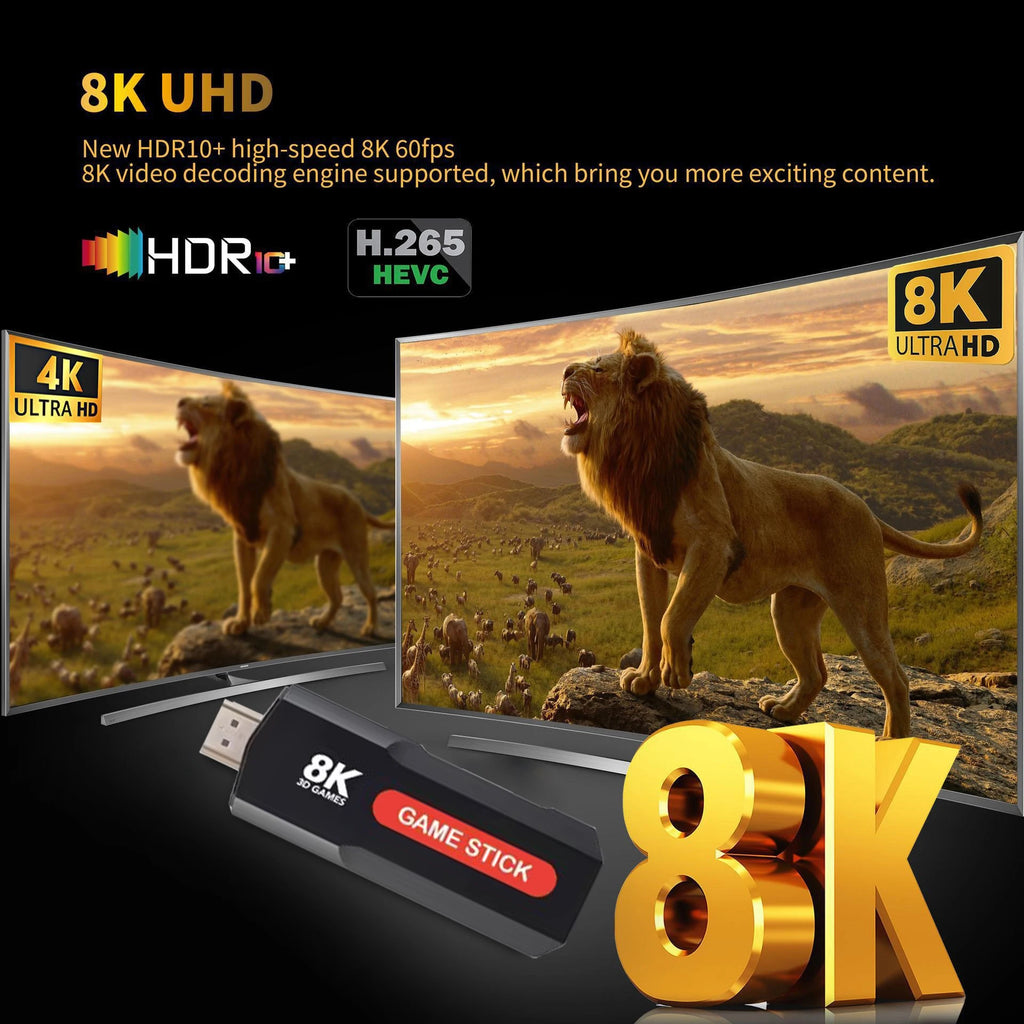 X2 Game TV Stick TV-Box 64 GB 10000+ Gaming HD 8K 4G WiFi High-Definition-Retro-Videospielkonsole Wireless-Simulator PK Q9 Stick