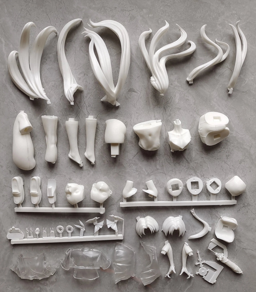 1/7 Anime school uniform Fate/Grand Order Tohsaka Rin Figures Kit kawaii Resin GK DIY White Assembly GK Model Statue Toys doll