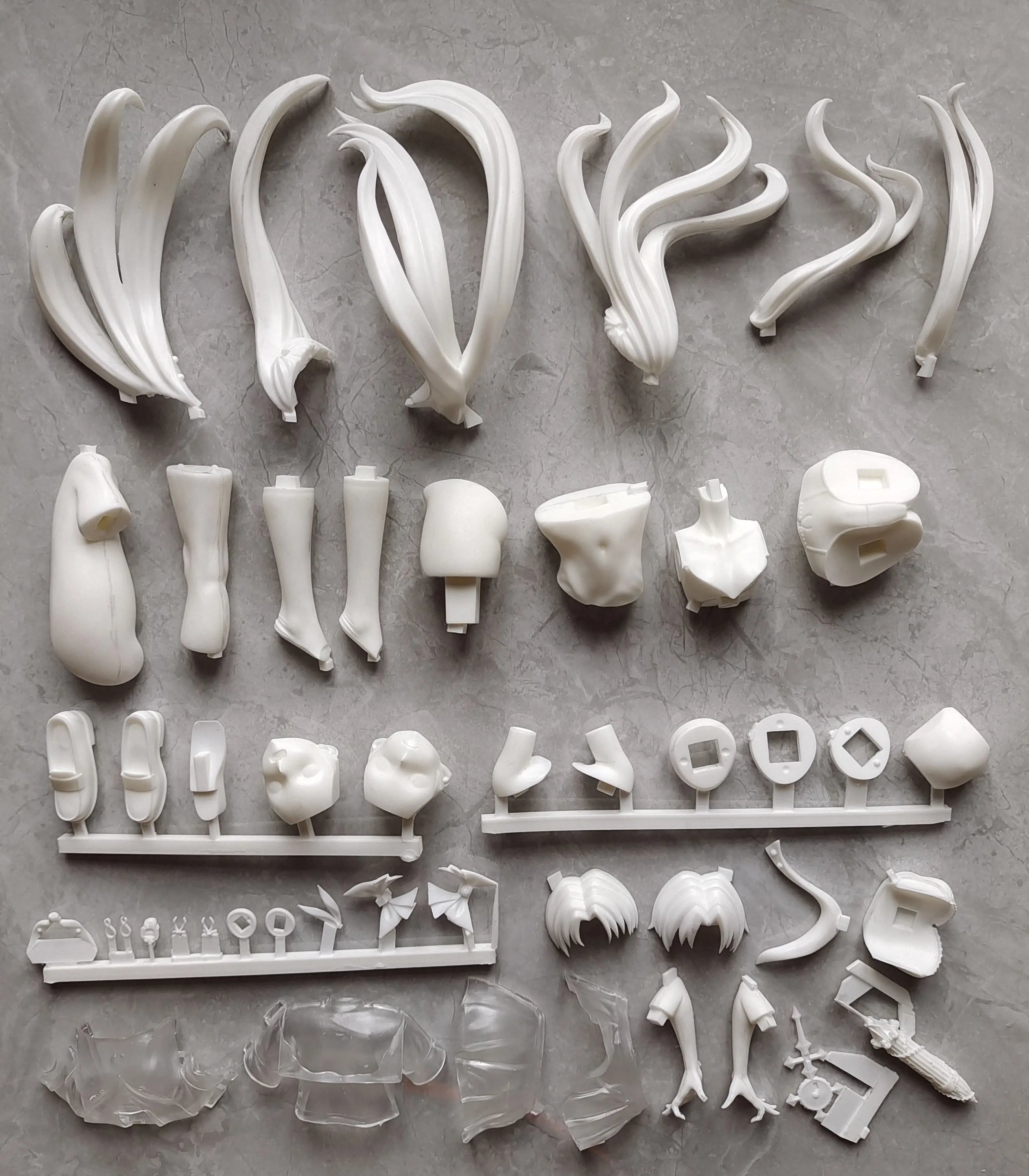 1/7 Anime school uniform Fate/Grand Order Tohsaka Rin Figures Kit kawaii Resin GK DIY White Assembly GK Model Statue Toys doll