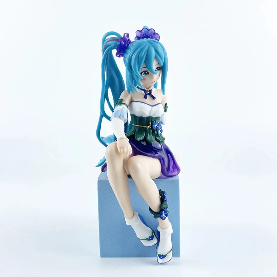 Hatsune Miku Morning Glory Fairy Anime Figure - PVC Action Model Ornament Noodle Stopper Collectible Toy Gift