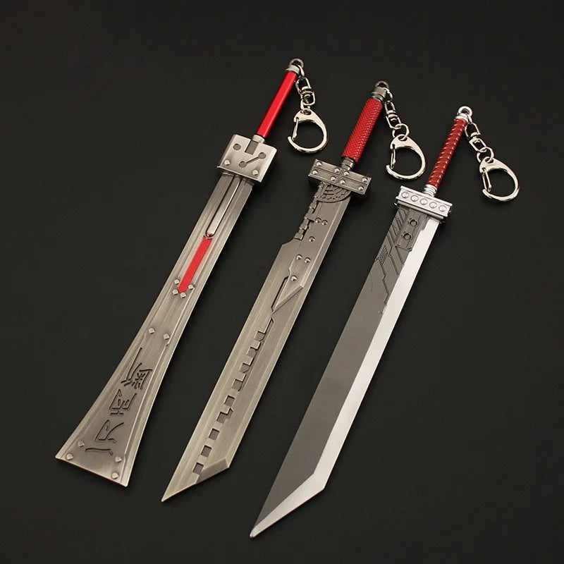 Final Fantasy Weapon Model - 22cm (8.66 Inches) Zinc Alloy, Rustproof, Dull Blade - Perfect for Game Fans, Collectors, and Gifts