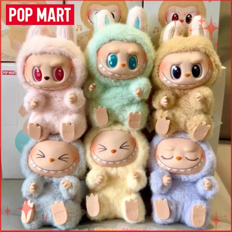 Genuine POP MART Labubu V1 V2 V3 Macarons Have A Seat Big Into Energy Coca Cola Series Vinyl Plush Pendant Blind Box Plush Toys