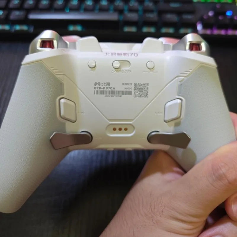 BEITONG KP70 Haptic Vibration Wireless Bluetooth Gamepad Controller for PC Steam Android iOS Switch1/2 with 6 Back Paddles