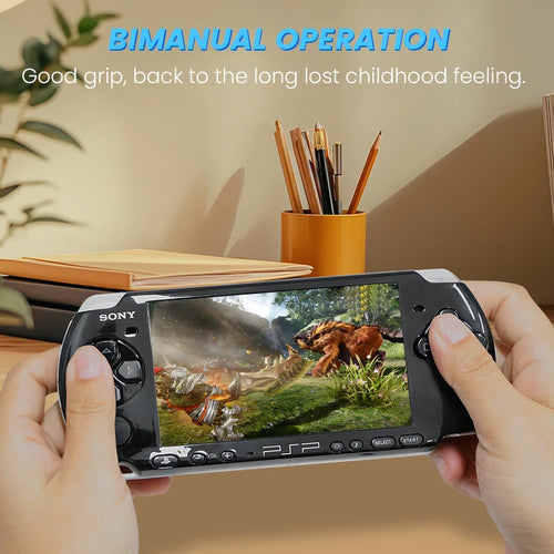 100% Original Sony psp 3000 (PSP-3006) PIANO BLACK PSP3000 Game Console PlayStation Handheld GBA Arcade Game Console (Gift Game)