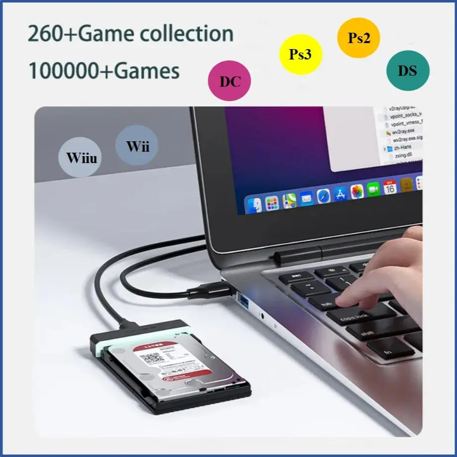 12TB Gaming HDD with Hyperspin&Launchbox&Retrobat&Playnite OS with 100000+ Retro Video Games for PS3/PS2/PS1/PSP/WII/WIIU/SWITCH