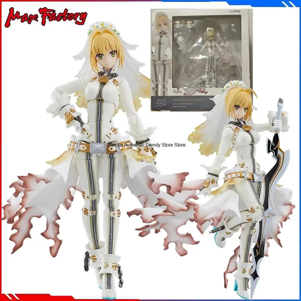 100% Original in Stock Max Factory Figma (#559) Fate Grand Order Nero Claudius Saber Bride Collection Series Action Figure Model