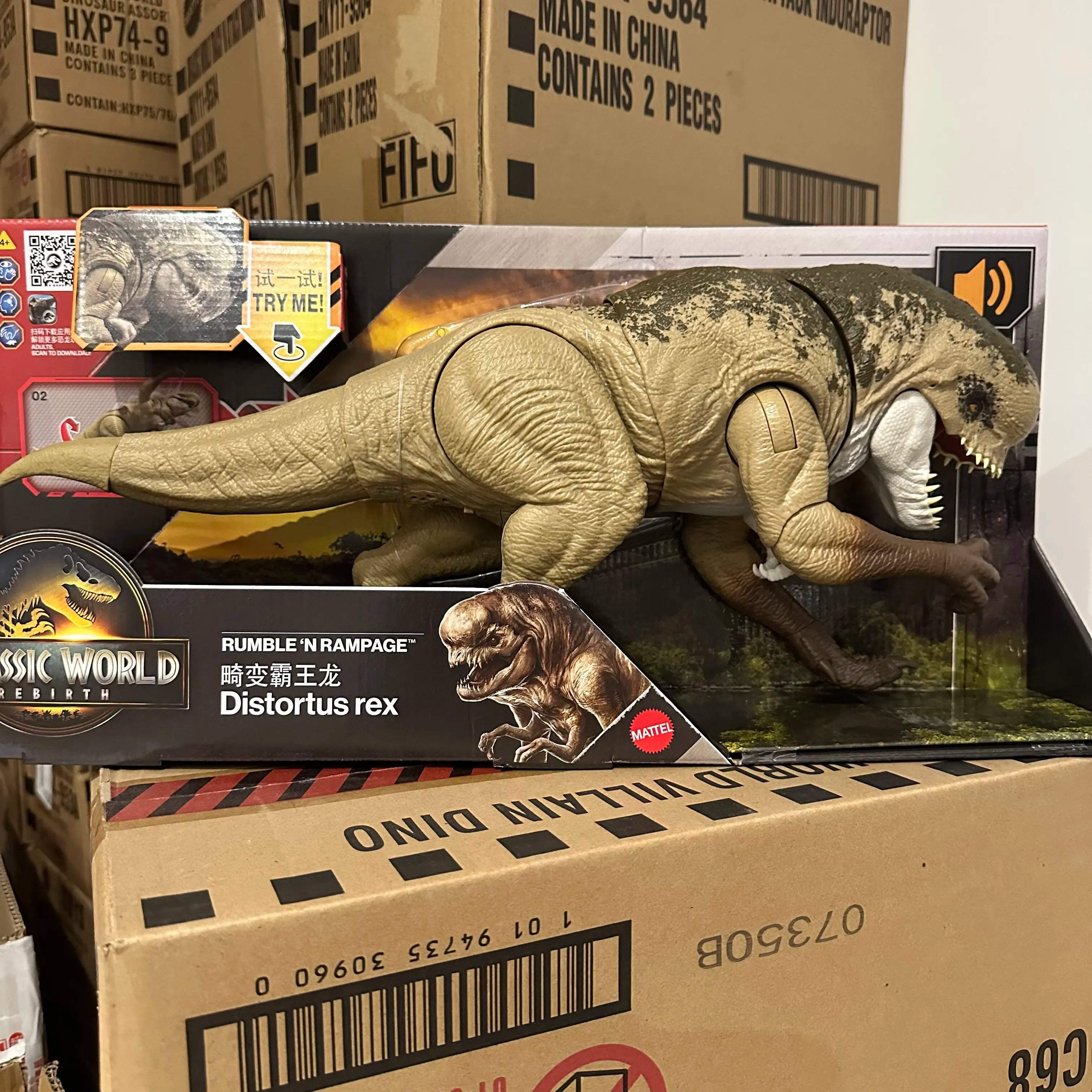 In Stock Jurassic World 50cm Dinosaurs Toys Jurassic World 4 Rebirth Distortus Rex Action Figure Children Kid Toy Birthday Gift