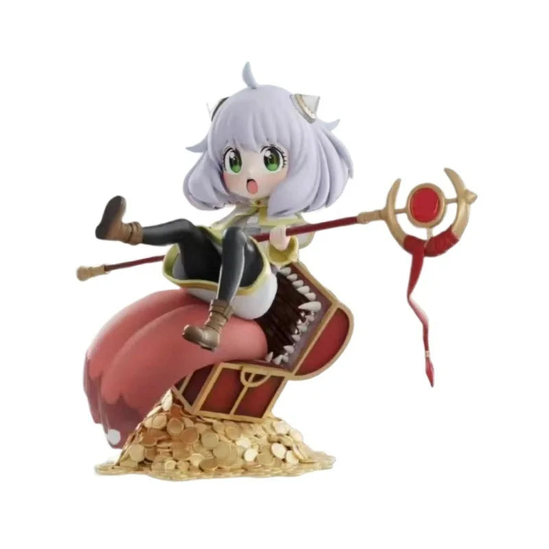 Q Version Anya Forger Cos Frieren GK Statue Spy X Family Anime Figure Cute Girl Car Dashboard PC Case Decoration For Anime Fans