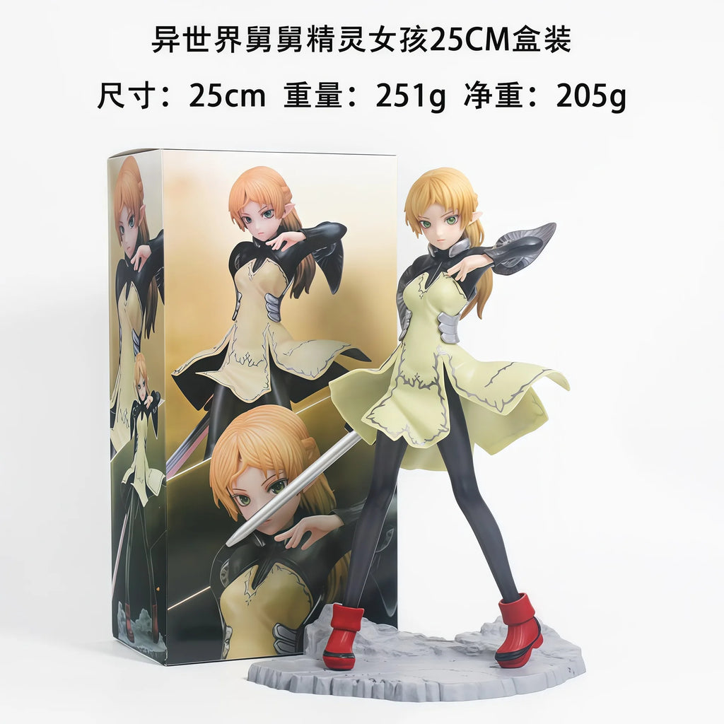 Anime Figure Elf Girl Uncle From Another World 25cm Pvc Model Statue Desktop Ornament Computer Case Decor For Anime Collectors