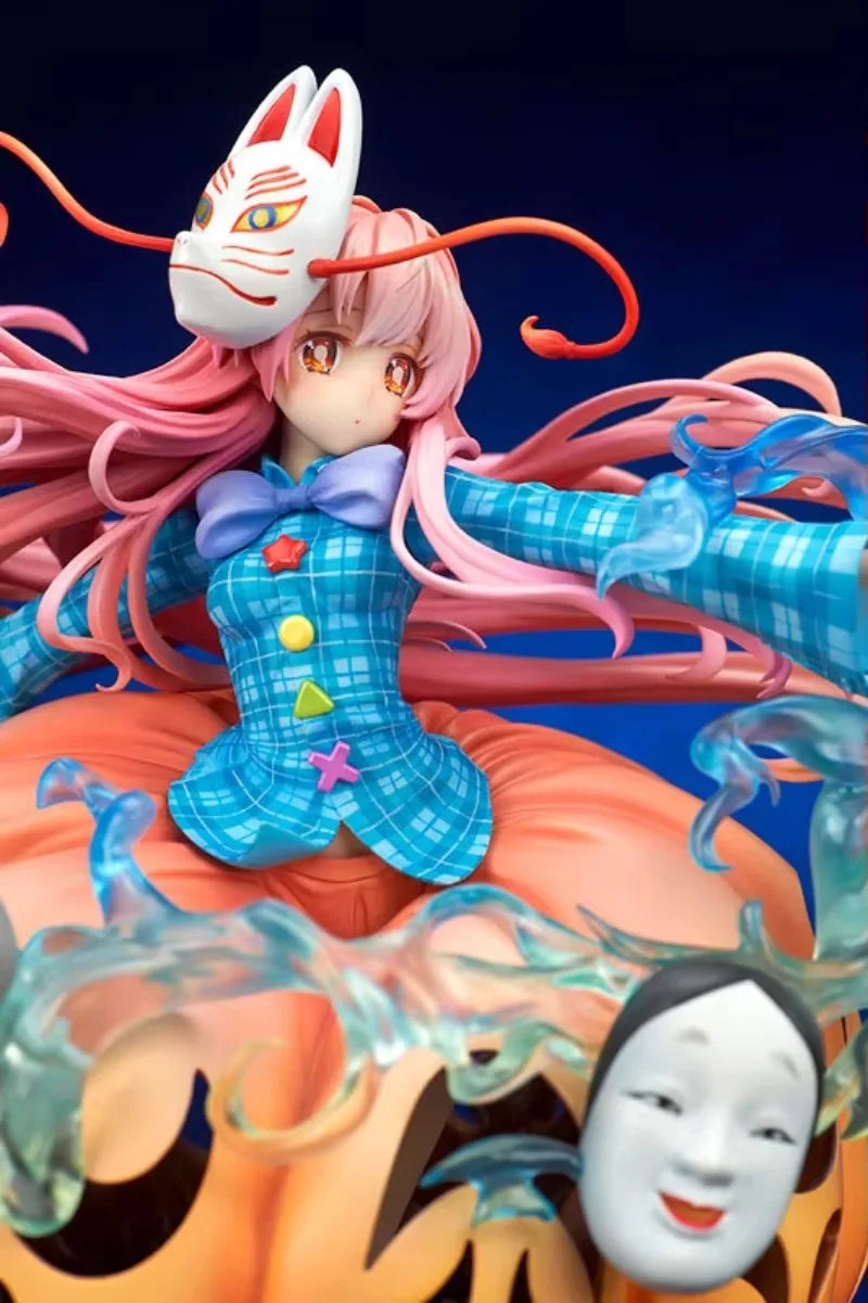 100% Original:Touhou Project Hata no Kokoro 21cm PVC Action Figure Anime Figure Model Toys Figure Collection Doll Gift