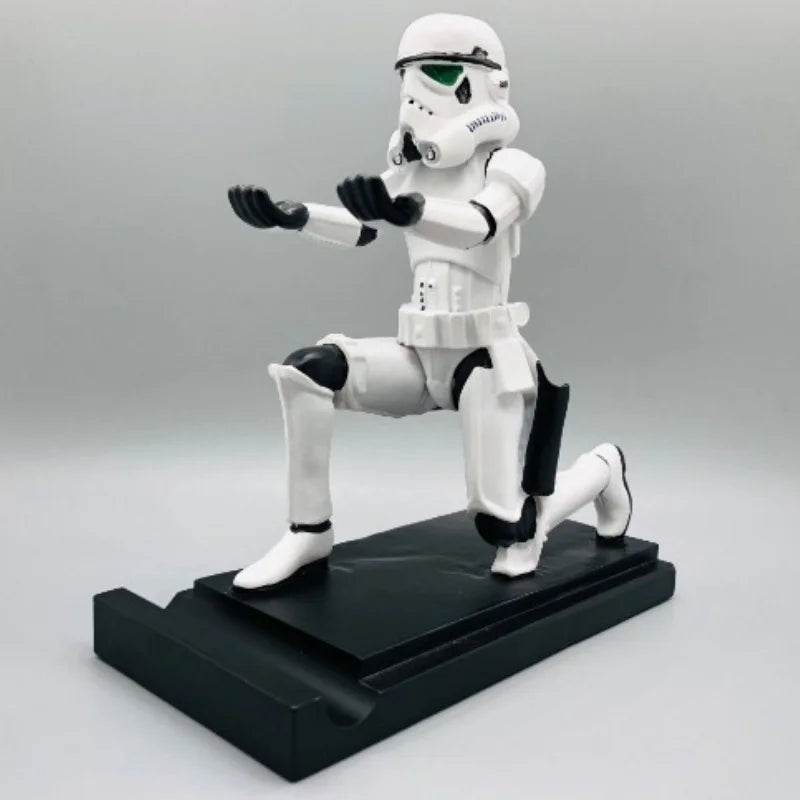 In Stock Avengers Green Armor Soldier Spartan Warrior Sergeant Anime Figure Mobile Phone Holder PVC Model Doll Toy Gifts