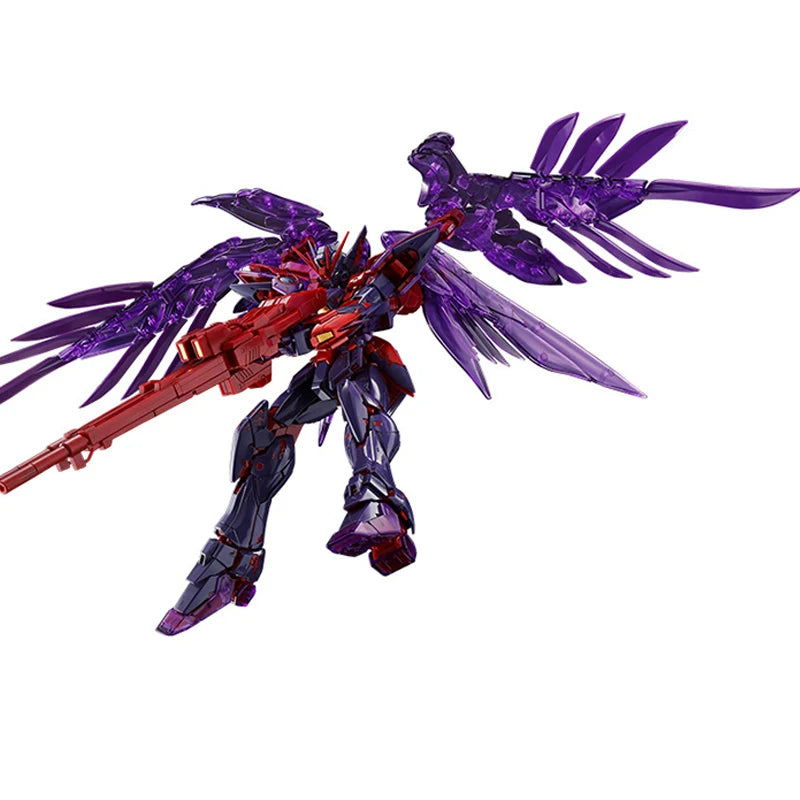 Bandai Genuine MG GUNDAM EPYON EW [CLEAR WHITE]  WING GUNDAM ZERO EW[CLEAR PURPLE] Anime Action Figure Assembly Model Toys Gift