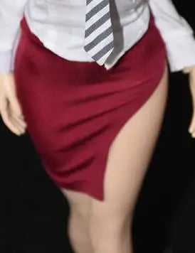 Kleidung für weibliche Puppen im Maßstab 1/6, weißes Hemd, enger Rock, passend für 12-Zoll-Actionfiguren-Körpermodell