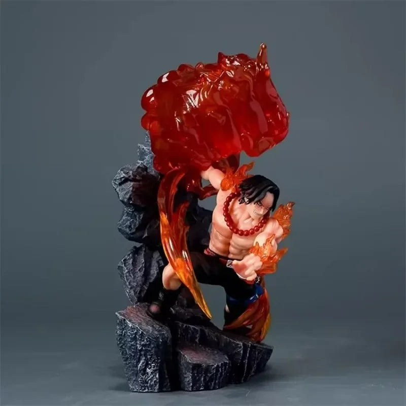 One Piece Anime Figuren Ace 18cm Figurine Portgas D Ace Feuerfaust Action Statue PVC Modell Puppe Sammlerstück Zimmer Decora Spielzeug Geschenke