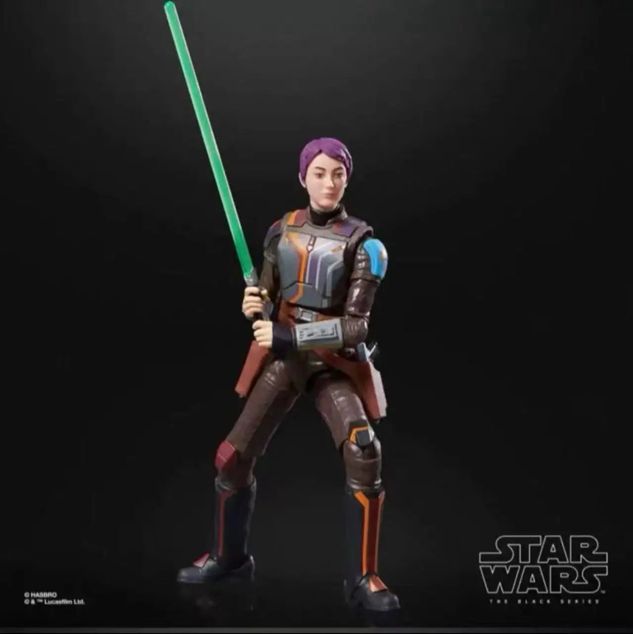 Hasbro Sabin Rennes Sabin Star Wars Ahsoka American TV Series Live Black Box 6 Inch
