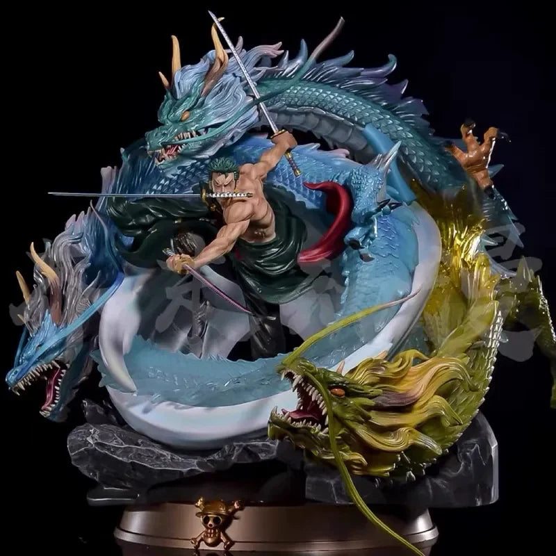 One Piece Series Gk Black Pearl And Land Of Three Dragons Sauron And Three Blade Flow Super Large Figurine Model Ornament Gift