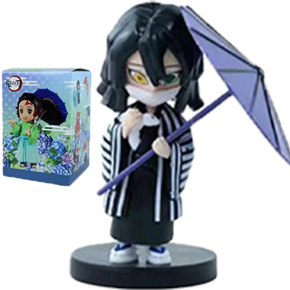 Demon Slayer Tanjiro Kamado Nezuko Anime Cartoon Figure Blind Box Creative Personalized Statue Model Ornament Surprise Gifts Box