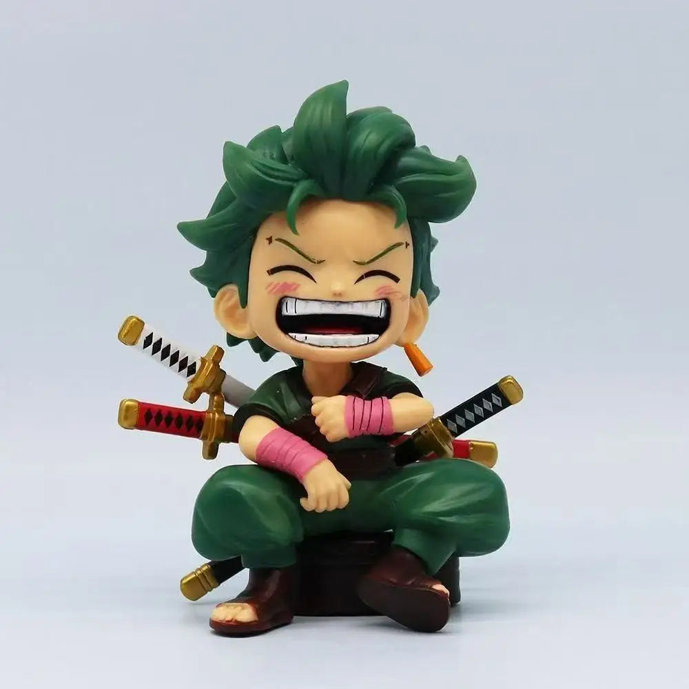 Very cute and exquisite Q-version Nika five level Luffy figurine toy statue model ornament gift scene model chassis ornament