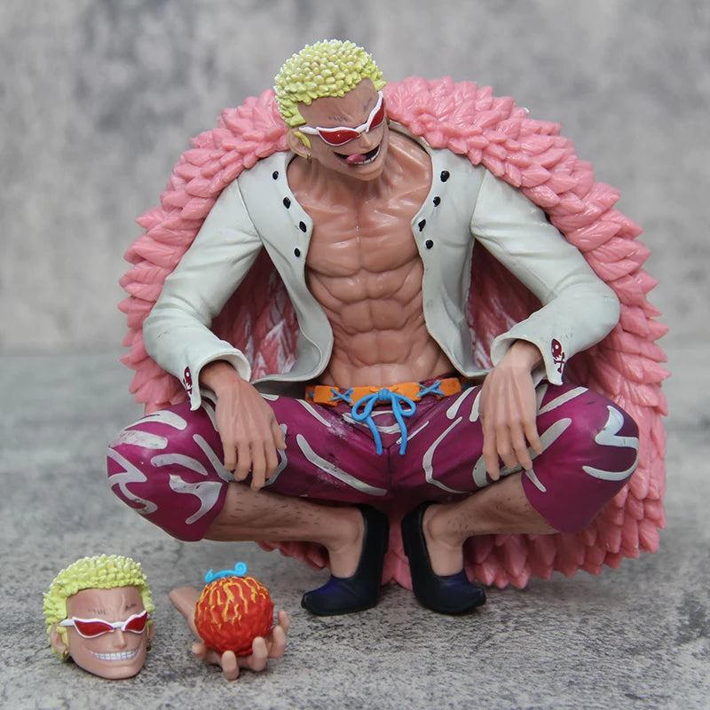 15cm Anime One Piece Figures Oka Shichibukai Donquixote Doflamingo Action Figure PVC Collection Gk Devil Fruit Statue Model Toys